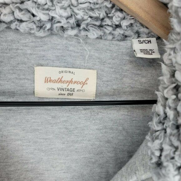 Weatherproof Vintage Women's Frosty Sherpa Pullover, DOLPHIN GREY, Size Small - Picture 8 of 11